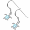 Natural Larimar Turtle .925 Sterling Silver Earrings - Image 3